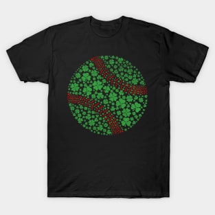 Happy St Patricks Day Shamrock Baseball Lovers Men Women Kids T-Shirt